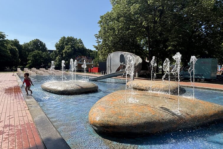 Water playground at Goetheplatz