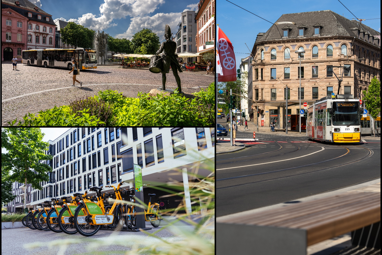 Collage Nahrverkehr in Mainz