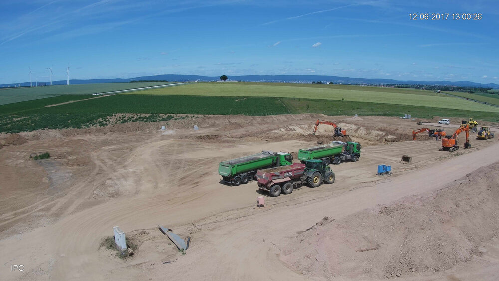 Ebersheim'da yeni yağmur suyu tutma havzası şantiyesi