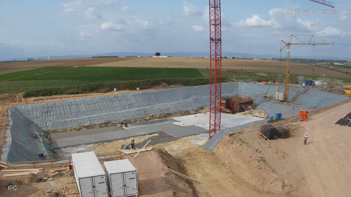Yağmur suyu tutma havuzunun yeni inşası Ebersheim