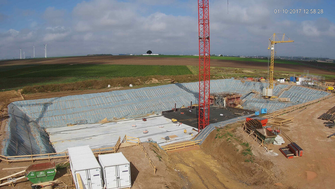 Yağmur suyu tutma havuzunun yeni inşası Ebersheim