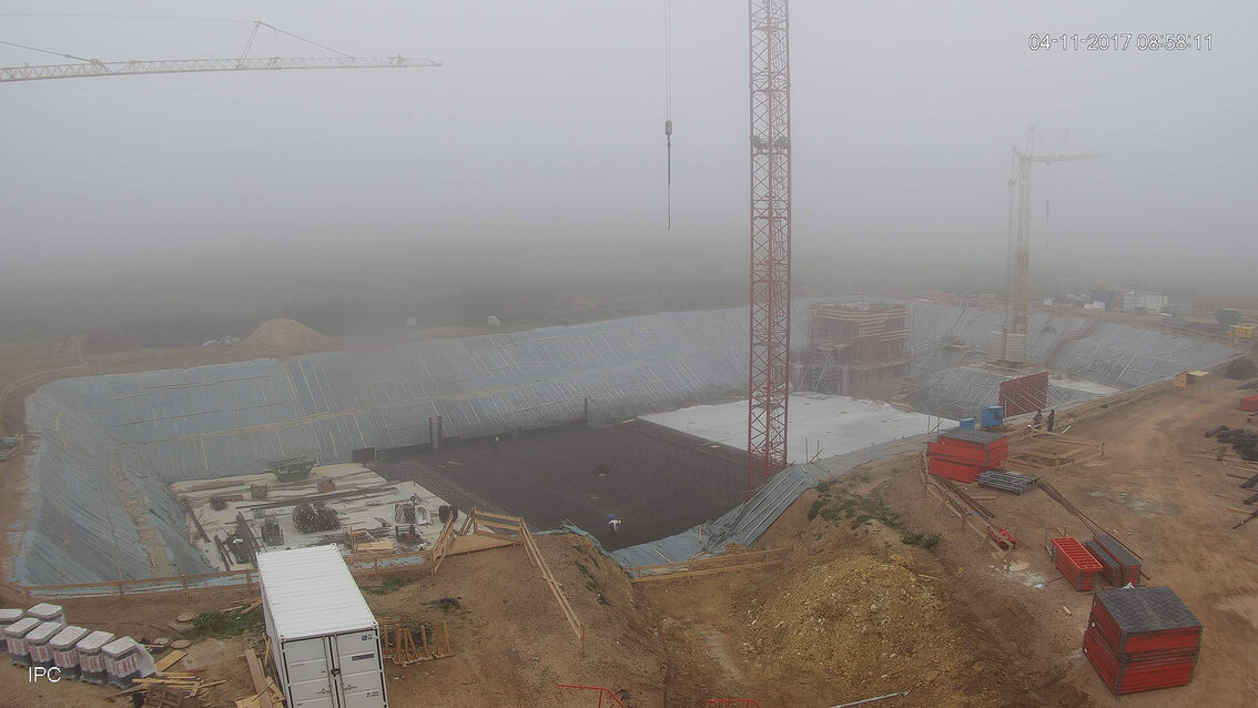 Ebersheim yağmur suyu tutma havuzunun yeni inşaatı Kasım 2017