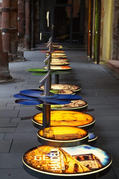 St. Christoph memorial, information boards