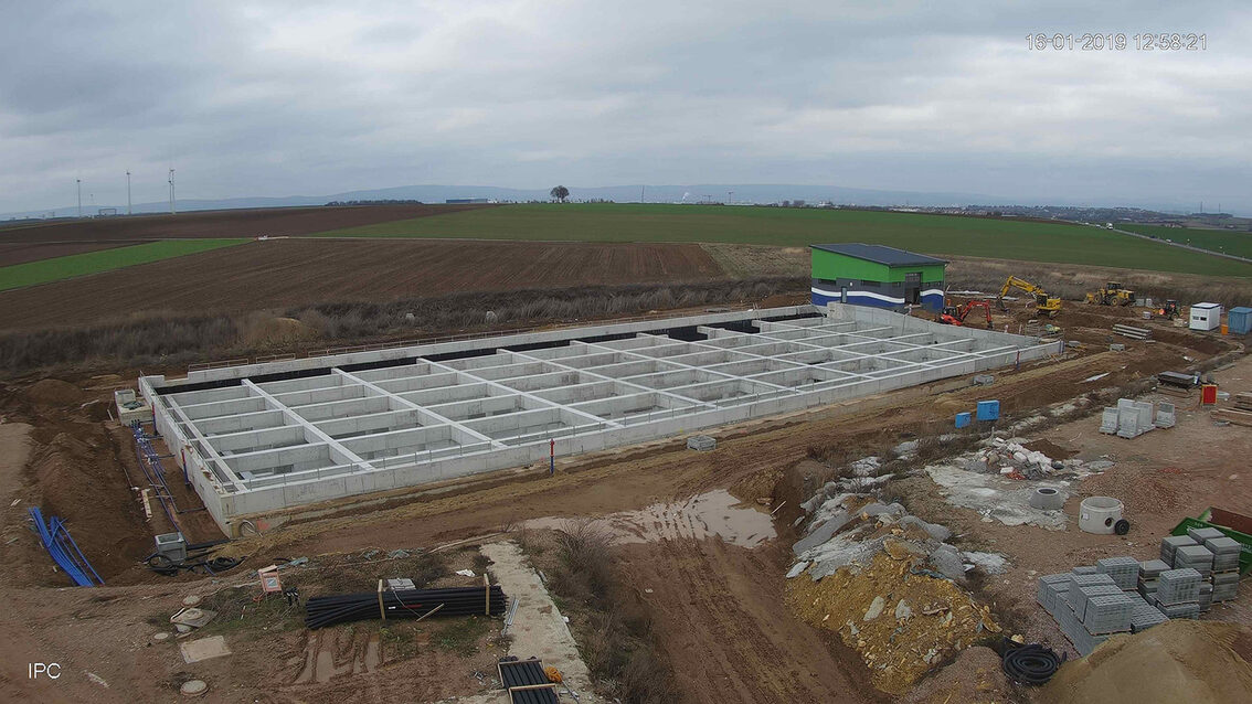 Yağmur suyu tutma havzası şantiyesi 2019