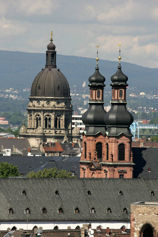 Dome of Christ Church and towers of St. Peter's