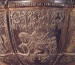 Baptismal font from 1328
