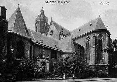Postcard view of St. Stephen's around 1880