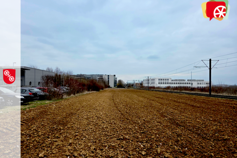 Foto Ackerfläche vor Gewerbegebiet