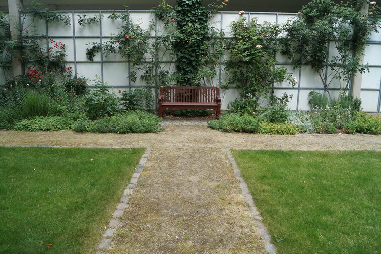 Bench in the monastery garden