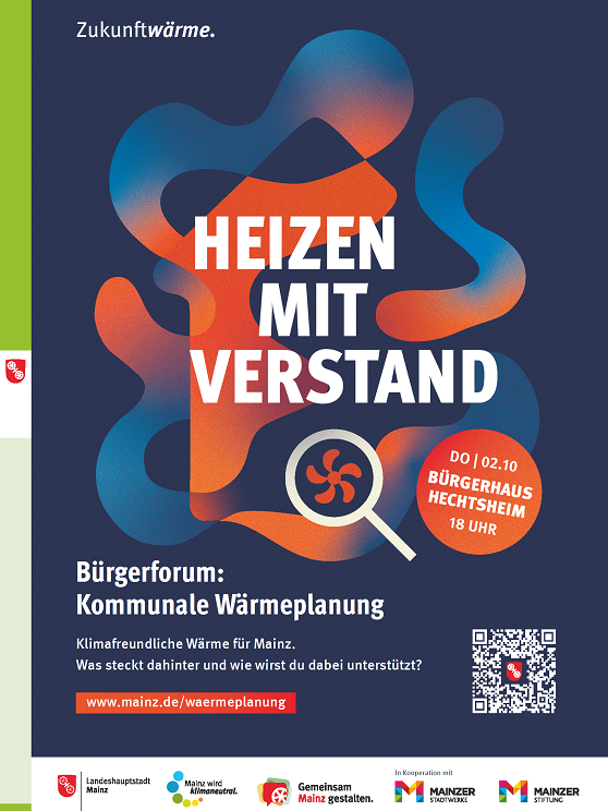 Poster mit dem Titel "Heizen mit Verstand"