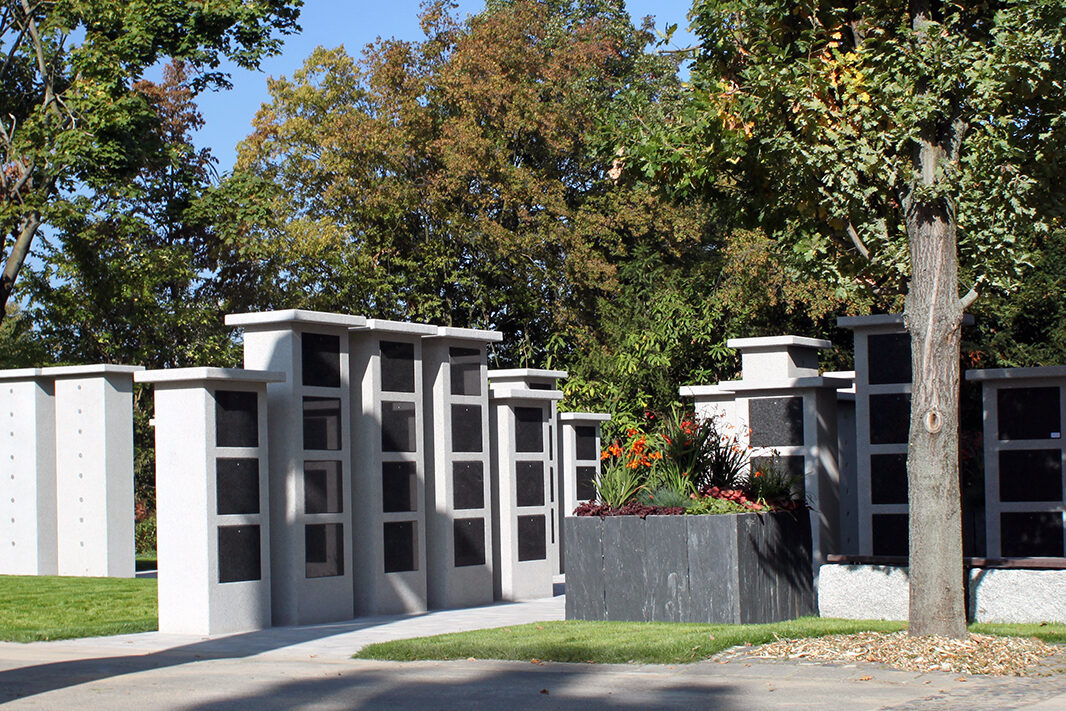 A columbaria at a cemetery in Mainz.