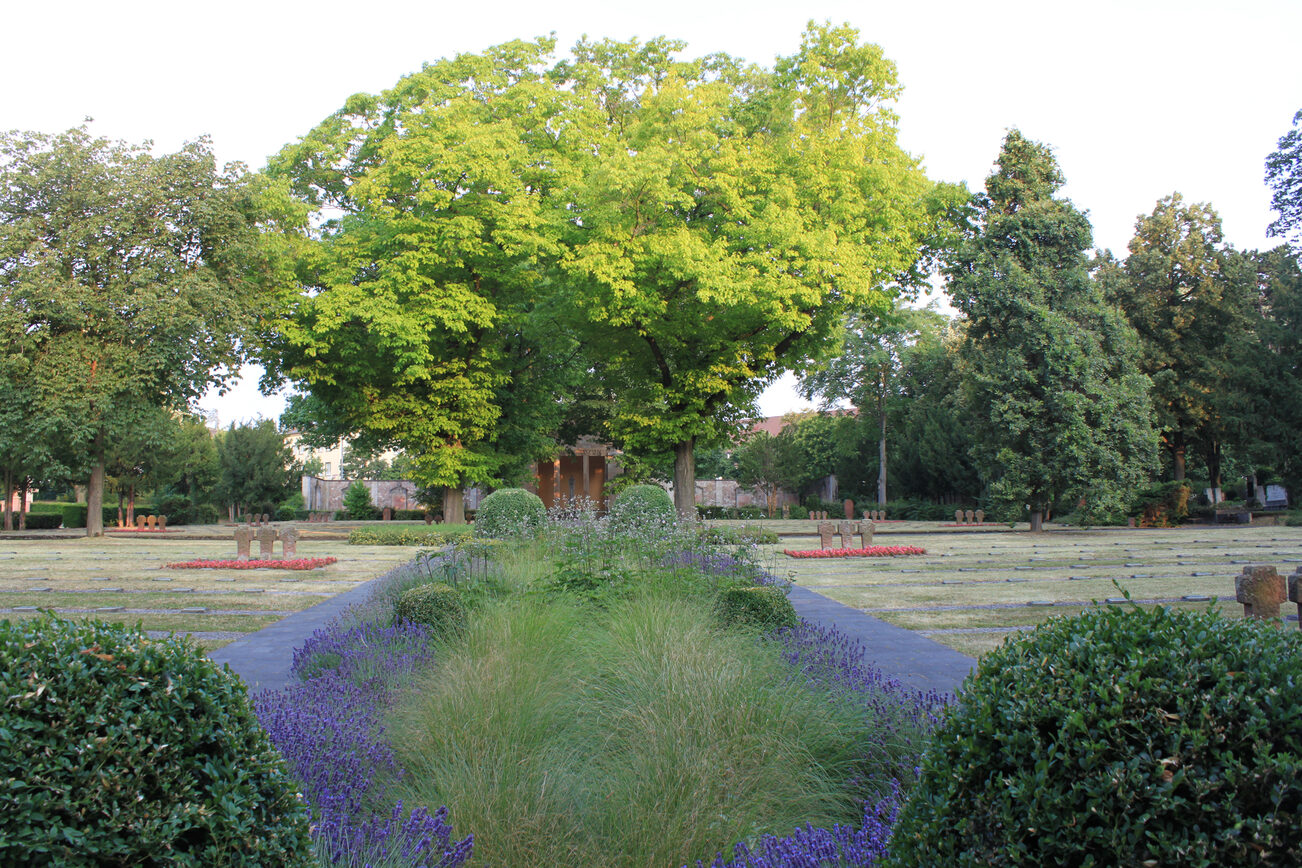 Play of colors at the main cemetery in Mainz