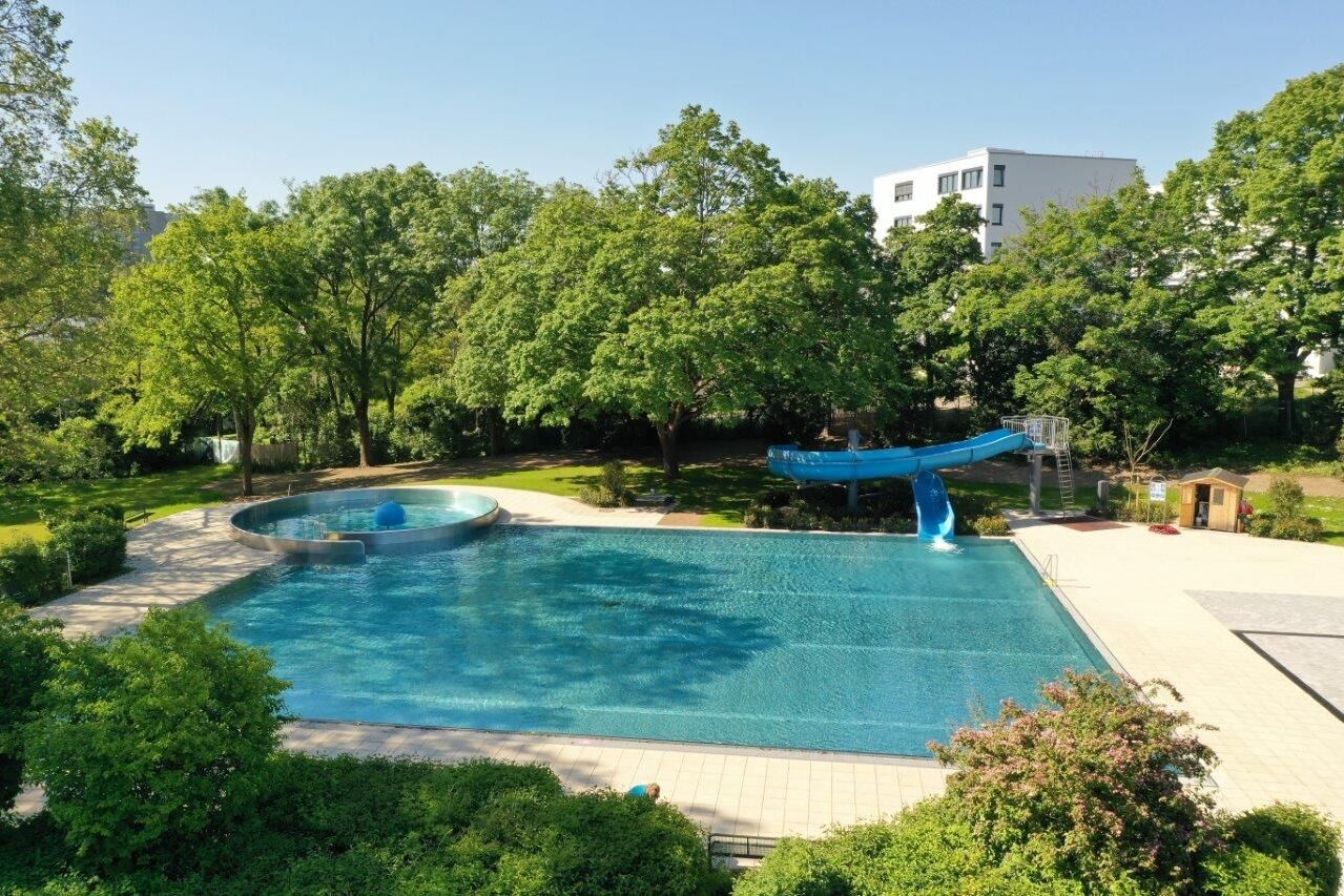 das neugestaltete Taubertsbergbad